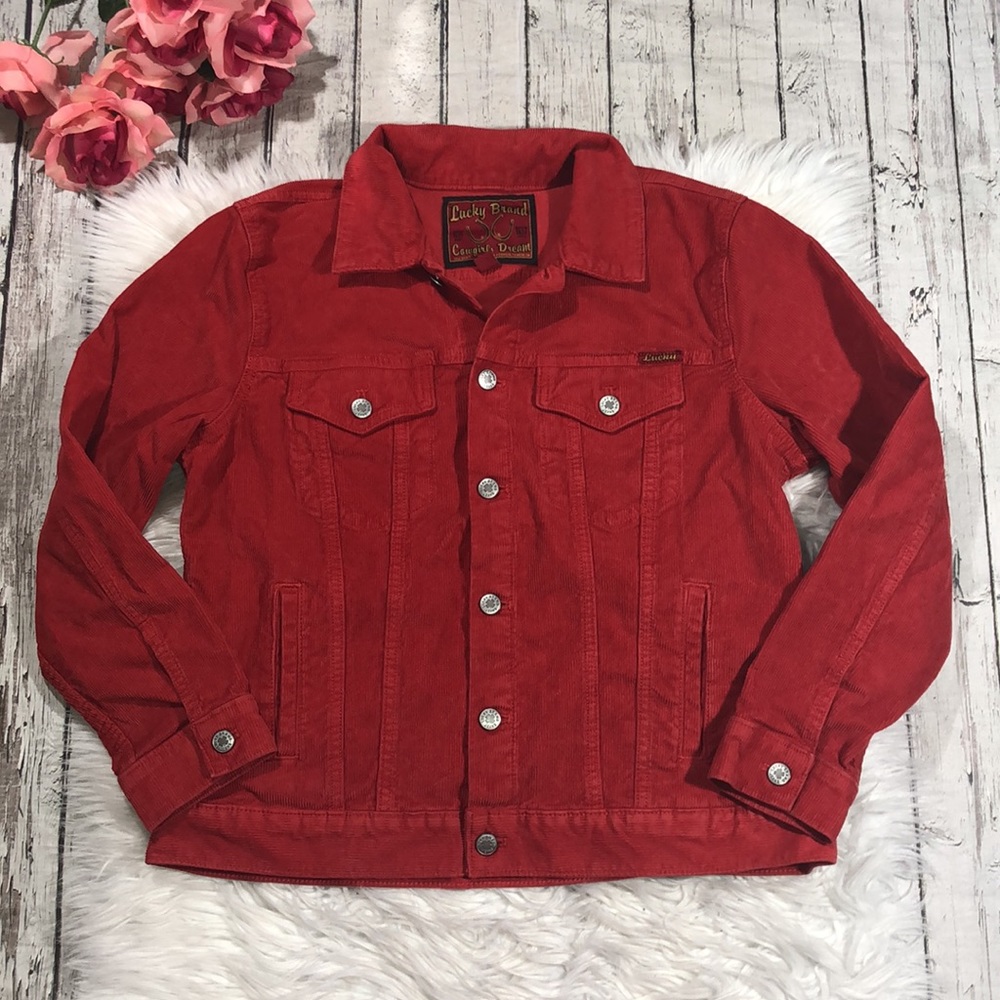Lucky Brand Cowgirl's Dream Red Corduroy Jacket